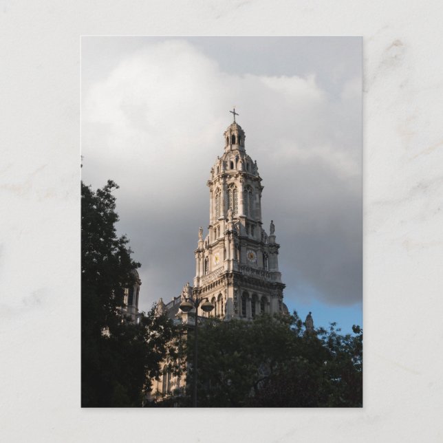 Cartão Postal Torre Igreja Sainte-Trinité, Paris (Frente)