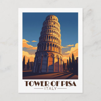 Cartão Postal Torre Inclinada de Pisa