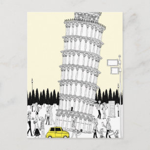 Cartão Postal Torre inclinada de Pisa