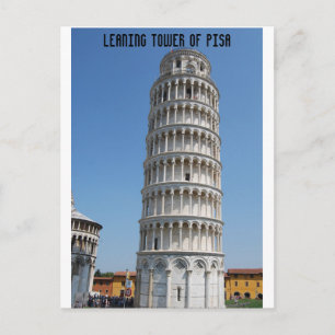 Cartão Postal Torre inclinada de Pisa Itália