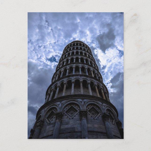 Cartão Postal Torre italiana de Viagem, Torre de Lança da Pisa E (Frente)