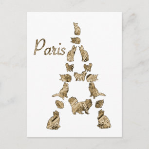 Cartão Postal Torre Paris de Cats