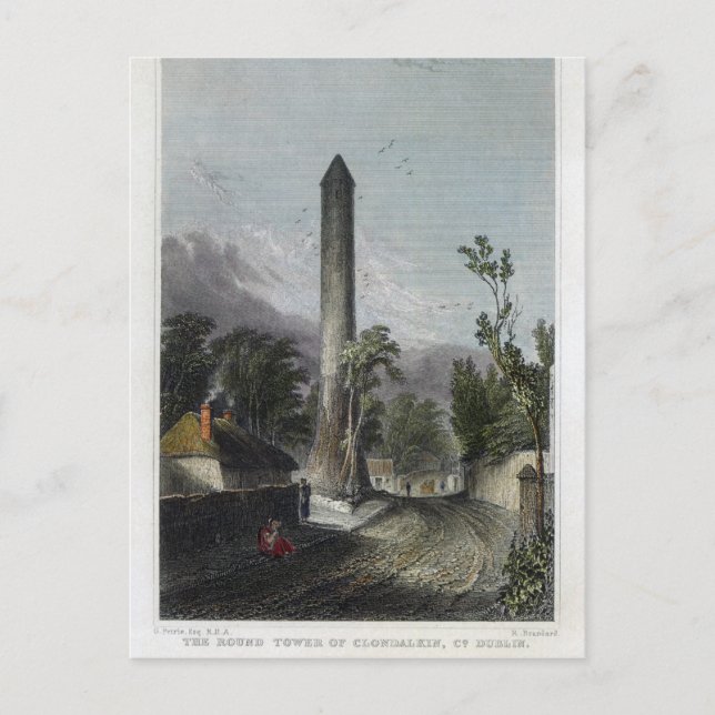 Cartão Postal Torre redonda de Clondalkin (Frente)