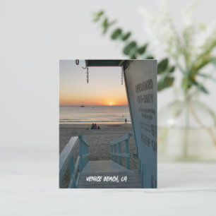 Cartão Postal Torre salva-vidas em Sunset - Venice Beach, CA