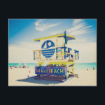 Cartão Postal Torre salva-vidas | South Beach, Miami, Fl<br><div class="desc">Torre Lifeguard,  South Beach,  Miami,  Florida,  EUA</div>