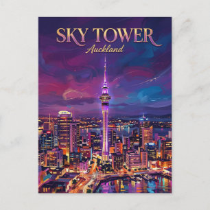 Cartão Postal Torre Sky Nova Zelândia