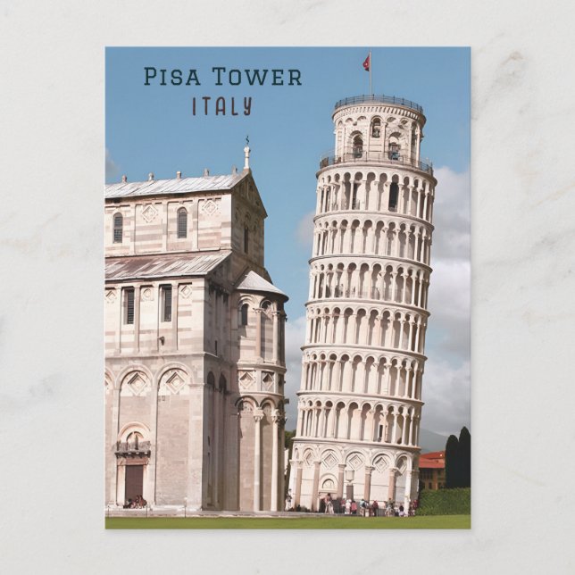 Cartão Postal Torre tenente de Pisa Italy Europe Viagem (Frente)
