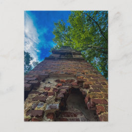 Cartão Postal Torre Velha de Chaminé de Tijolo Vista de Baixo Ân