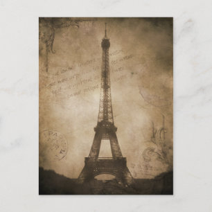 Cartão Postal torre vintage eiffel