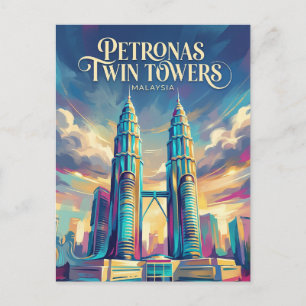 Cartão Postal Torres Gêmeas Petronas Malásia