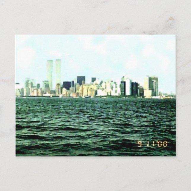 Cartão Postal Torres Gêmeas Um Ano Antes De 9/11 (Frente)