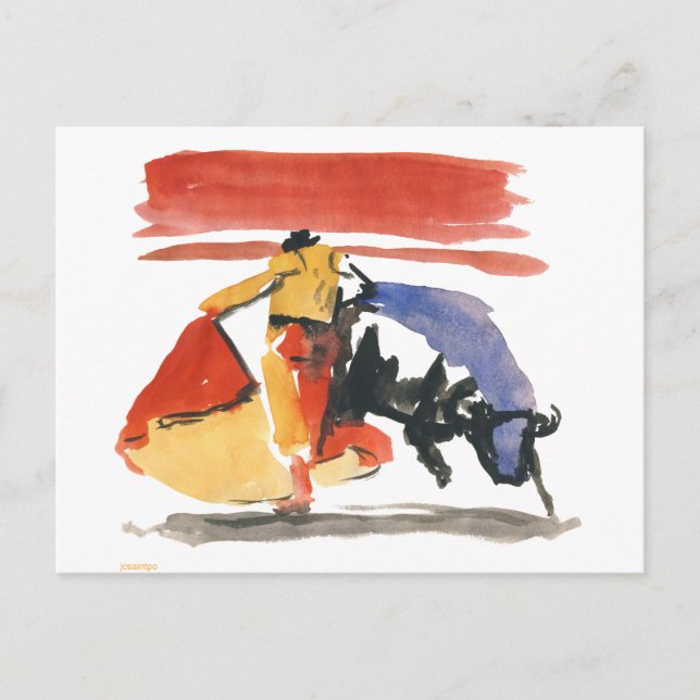 Cartão Postal torro e torrero (Frente)