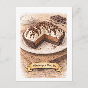 Cartão Postal Torta de Lama do Mississippi (Série de Comida Amer