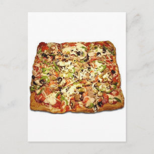CARTÃO POSTAL TORTA DE PIZZA SICILIANA