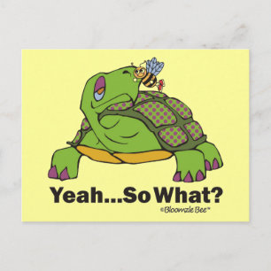 Cartão Postal Tortoise e Bee