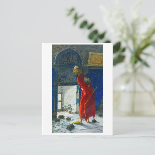 Cartão Postal Tortoise Trainer 2 | Osman Hamdi Bey | (Em pé/Frente)