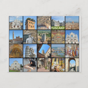 Cartão Postal Toscana Itália Colagem de Fotos de Viagem Italiana