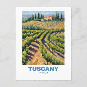 Cartão Postal Toscana Itália Exótica Viagem Vintage Art