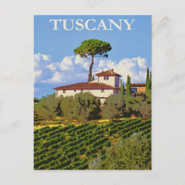 Cartão Postal Toscana Itália Villa Itália Viagens vintage Retro