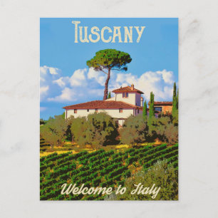 Cartão Postal Toscânia Vinha