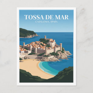 Cartão Postal Tossa de Mar Espanha Lembrança