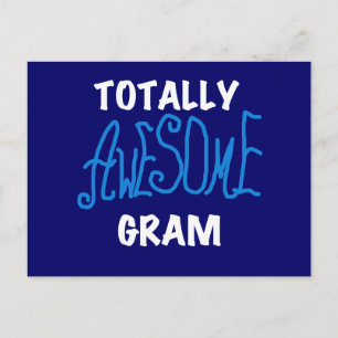 Cartão Postal Totalmente Incríveis Camisetas Azuis Gram e Presen