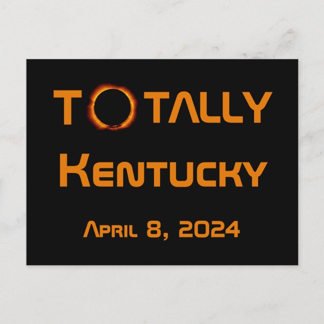 Cartão Postal Totalmente Kentucky 2024 Solar Eclipse (Frente)