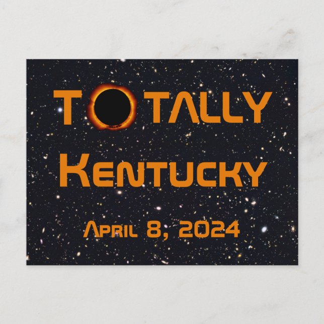 Cartão Postal Totalmente Kentucky 2024 Solar Eclipse (Frente)