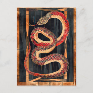 Cartão Postal Totem de Cobra – Símbolo Deco Transformador
