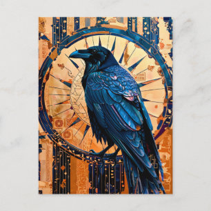 Cartão Postal Totem do Corvo – Símbolo Art Déco Místico