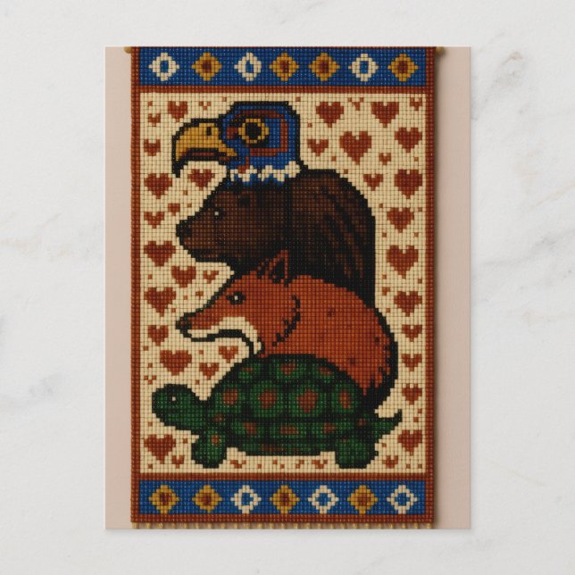 Cartão Postal Totem Miçangas (Frente)
