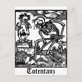 Cartão Postal Totentanz Death and Boy post card