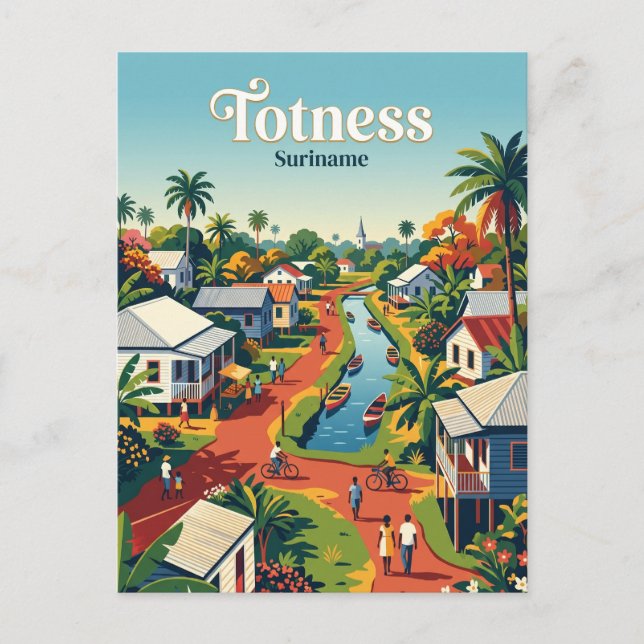 Cartão Postal Totness Suriname (Frente)