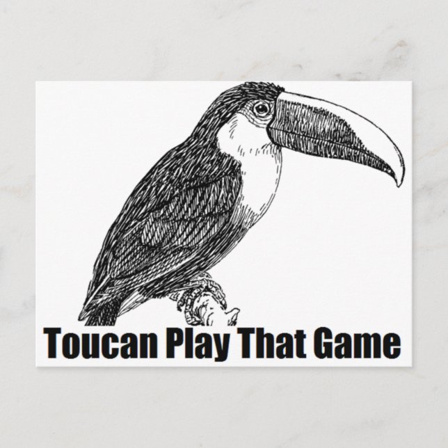 Cartão Postal Toucan Jogue Esse Jogo (Frente)
