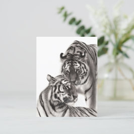 Cartão Postal Touch - Trabalho de arte de Tigre Original Pintado