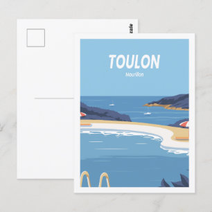 Cartão Postal Toulon Mourillon Famous Viagem Place Ilustração