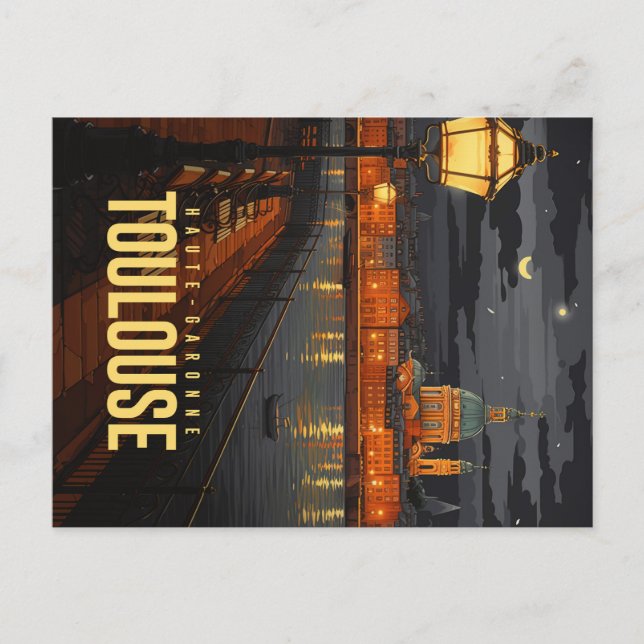 Cartão Postal Toulouse de nuit (Frente)