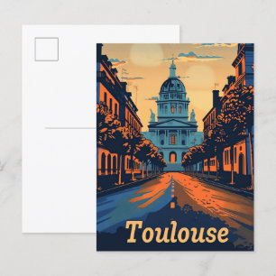 Cartão Postal Toulouse France Vintage - Ilustração do Viagem