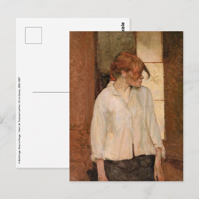 Cartão Postal Toulouse-Lautrec - A Montrouge, Rosa La Rouge (Frente/Verso)