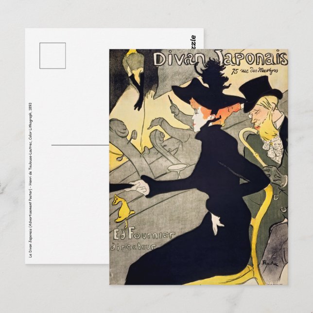 Cartão Postal Toulouse-Lautrec - Divan Japonês (Frente/Verso)