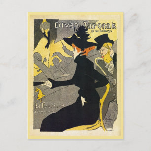 Cartão Postal Toulouse Lautrec: Divan Japonês (salão musical)