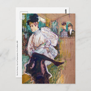 Cartão Postal Toulouse-Lautrec - Jane Avril Dancing