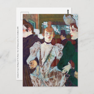 Cartão Postal Toulouse-Lautrec - La Goulue chegando ao Rouge