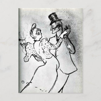 Cartão Postal Toulouse-Lautrec: La Goulue e Valentin, Valsa