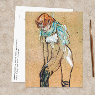 Cartão Postal Toulouse-Lautrec - Mulher Puxando as Meias
