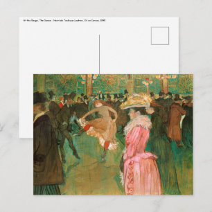 Cartão Postal Toulouse-Lautrec - No Rouge, A Dança