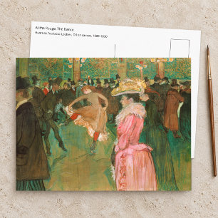 Cartão Postal Toulouse-Lautrec - No Rouge, A Dança