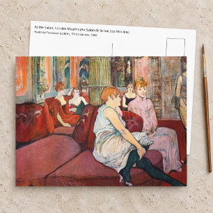 Cartão Postal Toulouse-Lautrec - No Salão, rue des Moulins