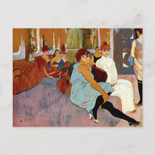 Cartão Postal Toulouse-Lautrec - O Salão na Rue des Moulin