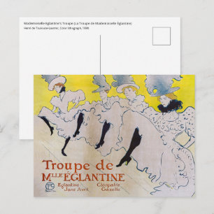 Cartão Postal Toulouse-Lautrec - Troupe de Mlle Eglantine